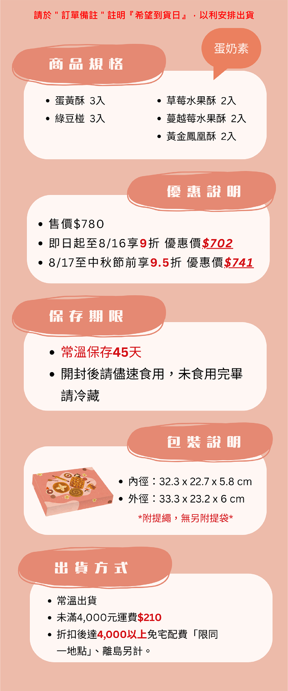伊甸公益MaLL福至禮盒詳細規格與美味內餡介紹